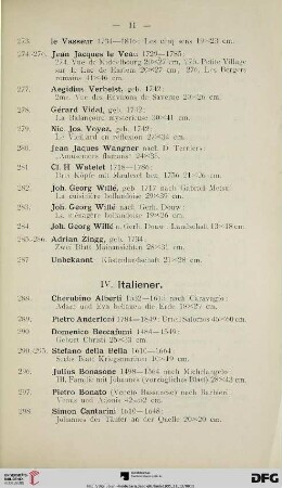 IV. Italiener (Nr. 288-334)