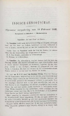 Algemeene vergadering van 10 Februari 1885