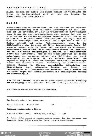 Das Doppelgesicht des Ammoniaks