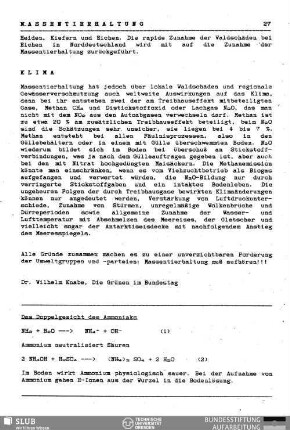 Das Doppelgesicht des Ammoniaks