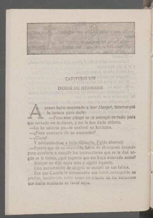Capítulo XIV - Deber de hermano