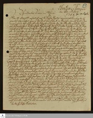 Brief von Johann Ernst Bergmann an Sebastian Andreas Fabricius.