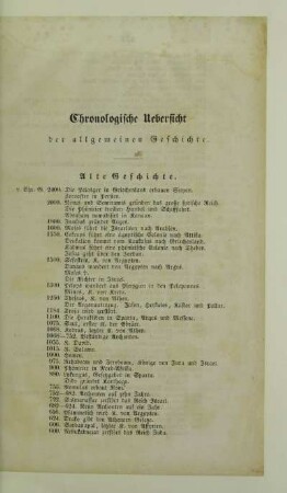 Chronologische Uebersicht der allgemeinen Geschichte