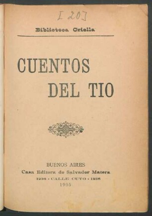 Cuentos del tío