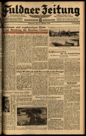 Ausgabe vom Mittwoch, den 13. Oktober 1943.