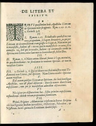 De Litera Et Spiritu.