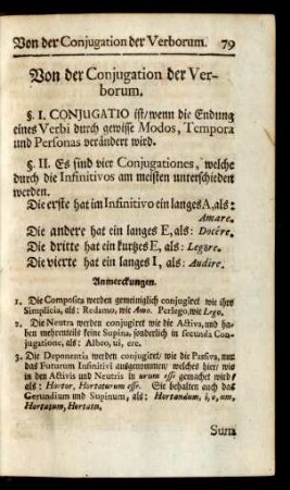 Von der Conjugation der Verborum