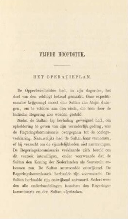 Vijfde hoofdstuk. Het operatieplan