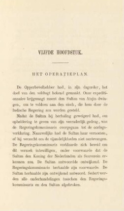 Vijfde hoofdstuk. Het operatieplan