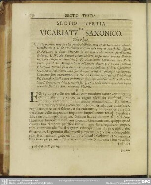 Sectio Tertia De Vicariatu Saxonico