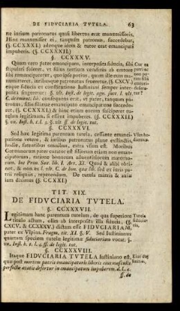 Tit. XIX. De Fiduciaria Tutela