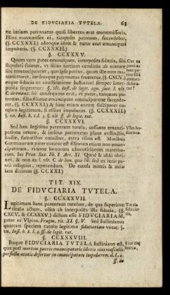 Tit. XIX. De Fiduciaria Tutela