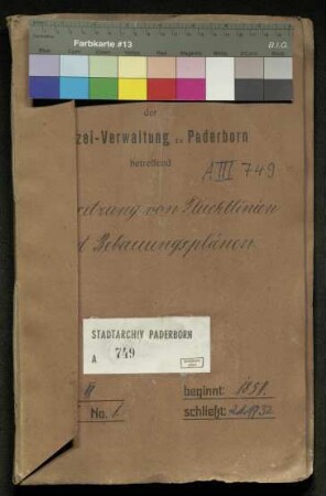 Festsetzung von Fluchtlinien und Bebauungsplänen