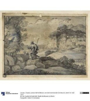 Landschaft mit Moses und dem brennenden Dornbusch