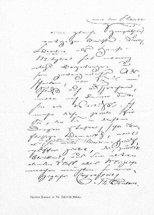 Theodor Fontane an Dr. Friedrich Krüner