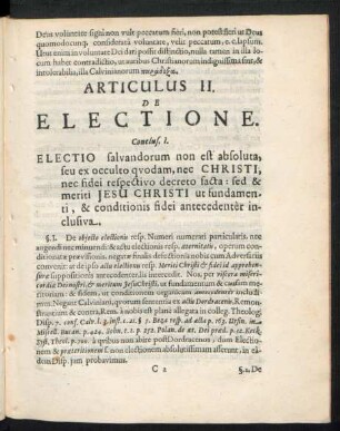 Articulus II. De Electione.