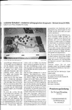 Schrecklicher Schulhof - moderner pädagogischer Anspruch - Schule braucht Hilfe