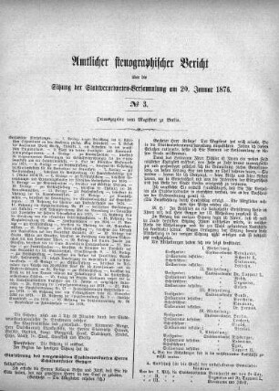 No. 3, 20. Januar 1876