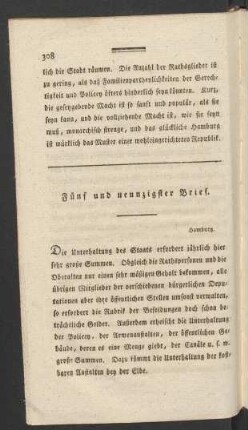 Fünf und neunzigster Brief