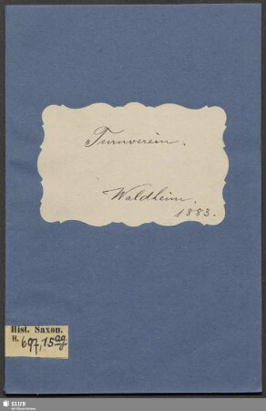 Statuten des Turn-Vereins zu Waldheim