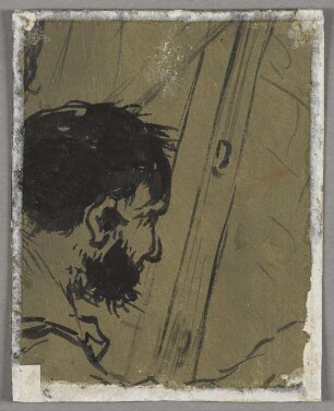 Skizze eines bärtigen Männerkopfes (Fragment), recto aus: "Geschichte des Till Eulenspiegel"