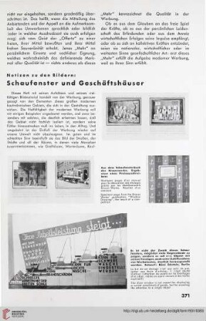 6: Notizen zu den Bildern : Schaufenster und Geschäftshäuser
