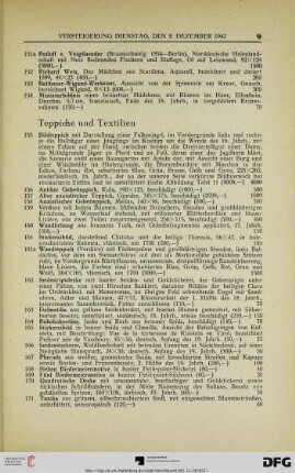 Teppiche und Textilien (Nr. 155-176)