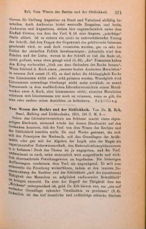 371-372 [Rezension] Erb, Remigius, Vom Wesen des Rechts und der Sittlichkeit