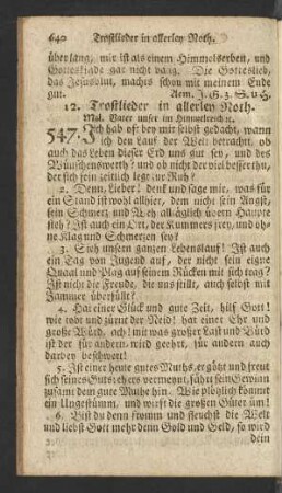 12. Trostlieder in allerley Noth