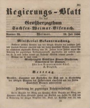 Nr. 20 : 26. Juli 1856