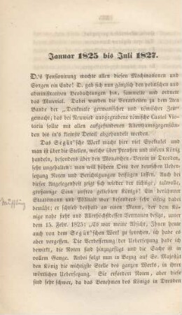 Januar 1825 bis Juli 1827