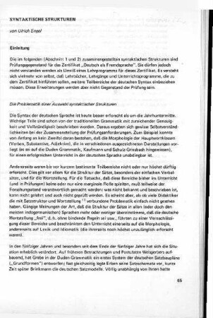 Syntaktische Strukturen