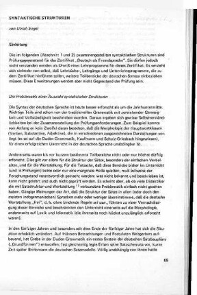 Syntaktische Strukturen