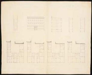 Mietshaus und Fabrikgebäude Köpenicker Straße 111, Berlin: Lageplan, Ansicht, Schnitt, Grundriss Souterrain, Erd- und Obergeschosse