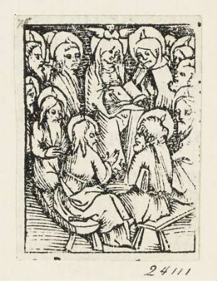 Pfingsten, Blatt 35 aus: "Postilla Guillermi super Epistolas et Euangelia", Basel 1515