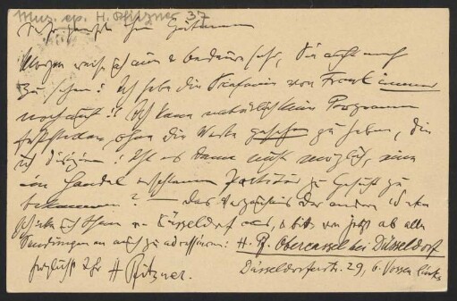 Brief an Emil Gutmann, 13.08.1907