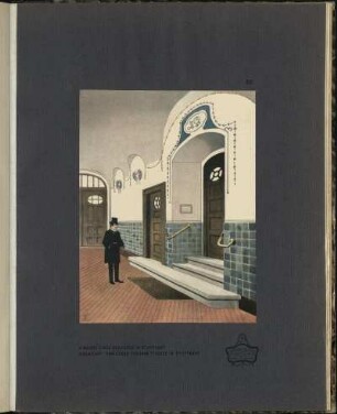 Eingang eines Gebäudes in Stuttgart. Architekt: Professor Theodor Fischer in Stuttgart.