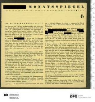 Programm 6. Monatsabschnitt 1950/1951