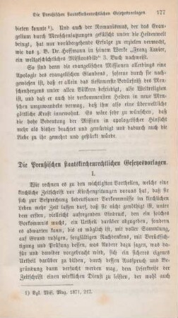 177-210 Die Preußischen staatskirchenrechtlichen Gesetzesvorlagen