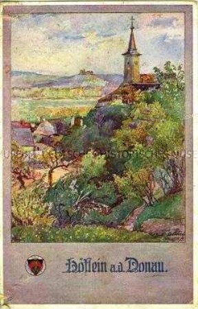 Höflein/Donau, Postkarte des Deutschen Schulvereins Nr.594