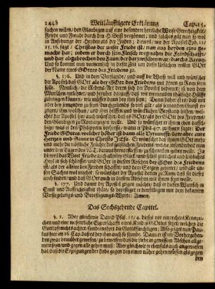Das Sechszehende Capitel