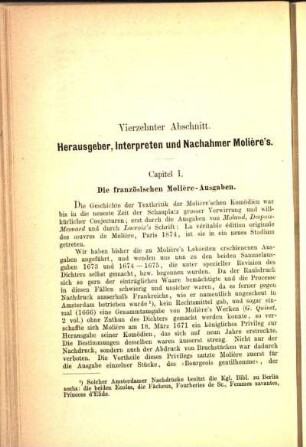 Capitel I. Die französischen Molière-Ausgaben.