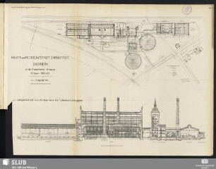 Tafel V. Haupt- und Residenzstadt Darmstadt. Gaswerk an der Frankfurter Strasse. Erbaut 1901-02