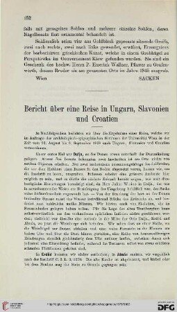 3: Bericht über eine Reise in Ungarn, Slavonien und Croatien