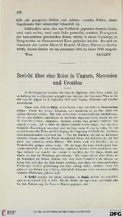 3: Bericht über eine Reise in Ungarn, Slavonien und Croatien