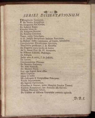 Series Dissertationum.