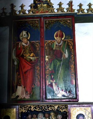 Kreuzigungsaltar (Elisabethaltar) — Die Heiligen Stephanus und Wolfgang
