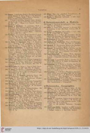 d) Naturwissenschat u. Medizin (Nr. 1059 - 1071)