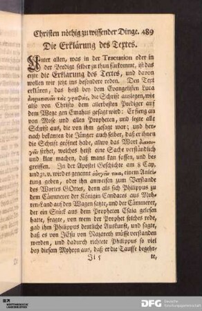 Die Erklärung des Textes