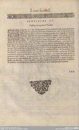 PROBLESME XV. Desseing de la grote de Tmollus.